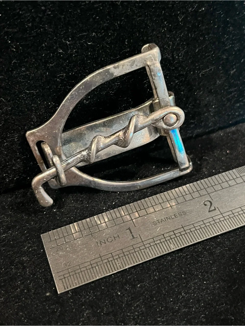 Hickok Vintage Bronze Decorative Corkscrew Belt Buckle